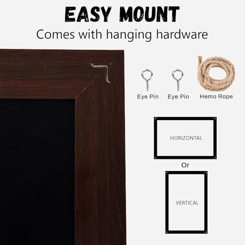Magnetic Chalkboard 11.8" x 15.7" – Rustic Wall-Mounted Blackboard for