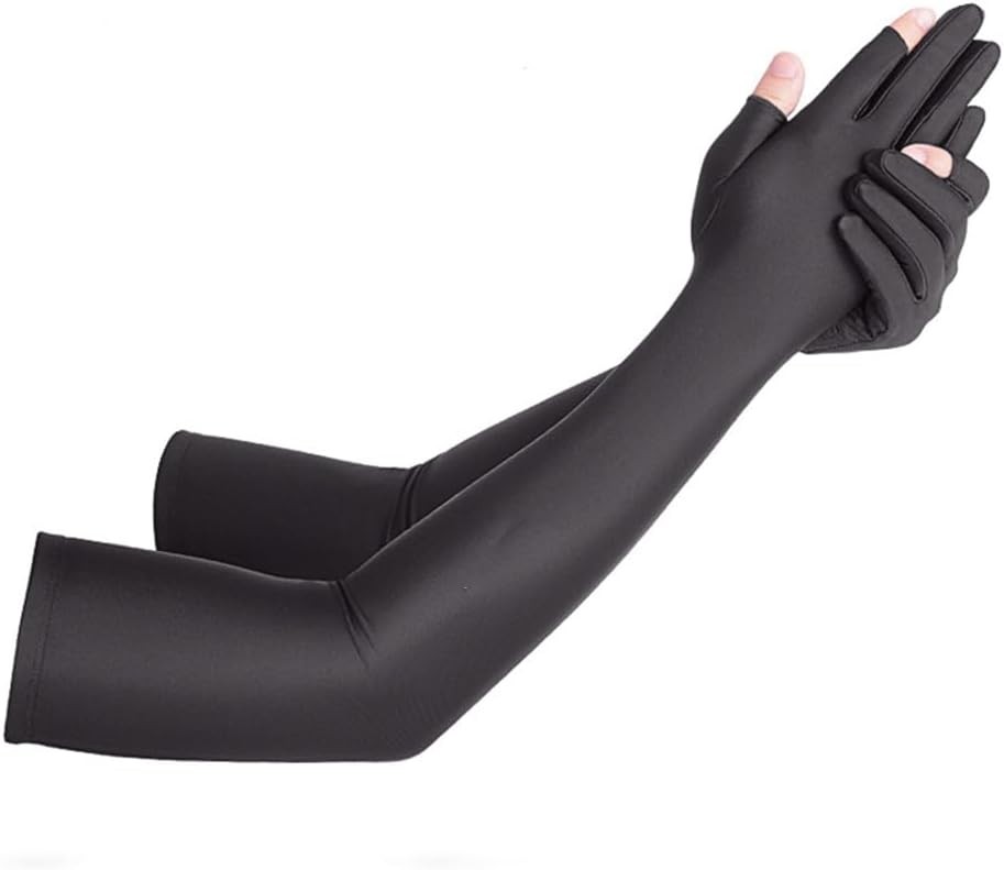 UV Protect Armsleeves with Cut Finr Sun Gloves Men Anti-slip
