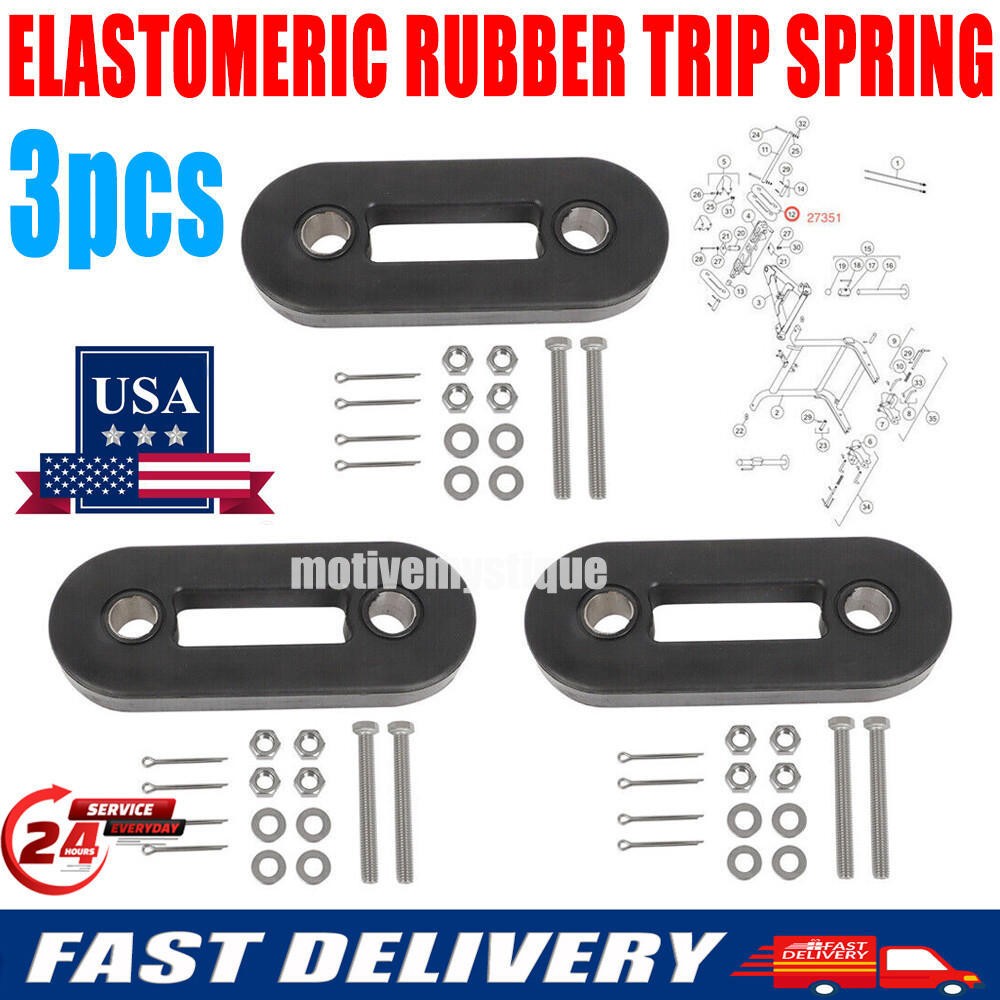 3x Elastomeric Rubber Trip Spring Kit For Western Suburbanite Fisher Homesteader