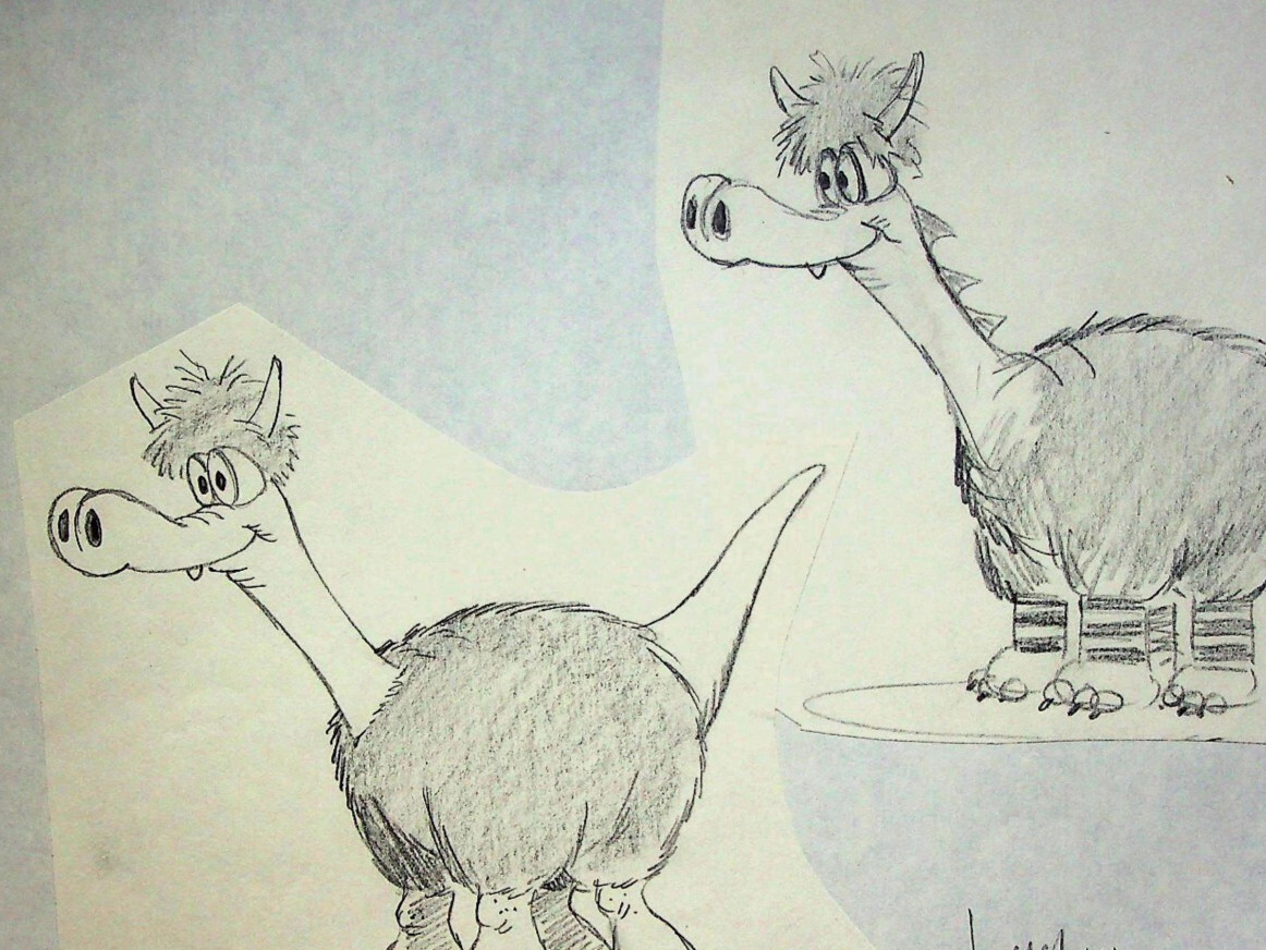 Daffy Dragons (Unreleased) JERRY EISENBERG Signed Hand-Drawn Character Layout#LF