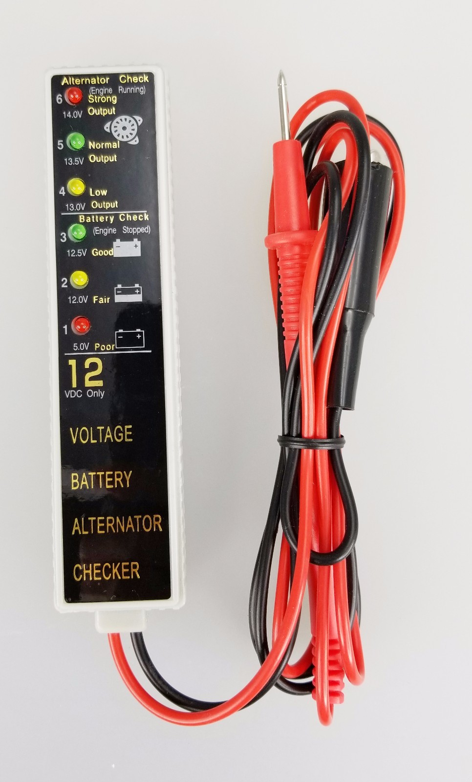Pactrade Marine Boat Car RV Portable 12V Battery Meter Alternator Tester