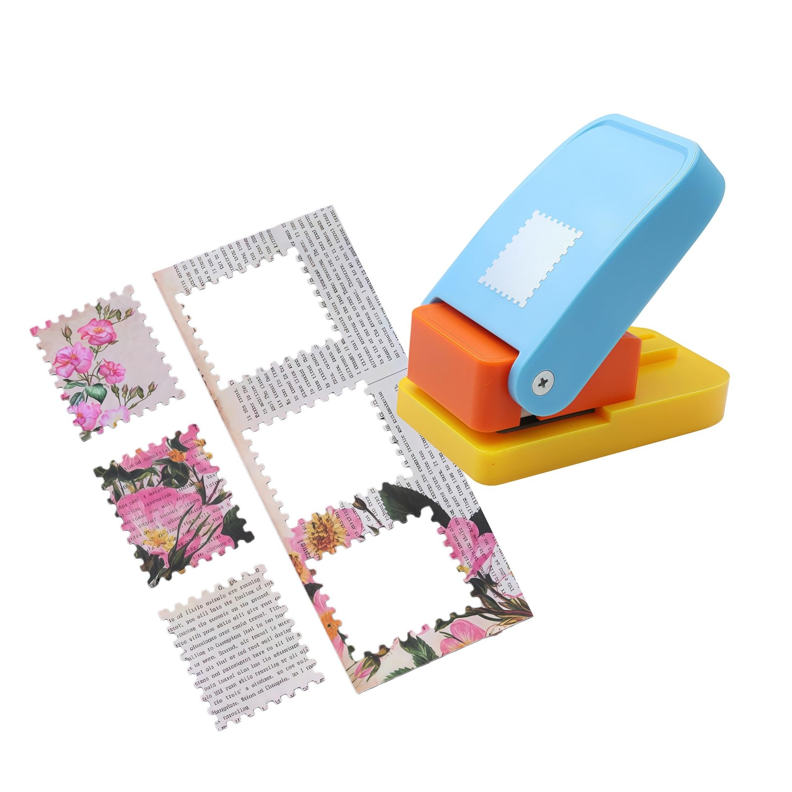 1X0.8inch Rectangular Postage Stamp Punch Ware Rectangle Craft Lever Punch Ha...