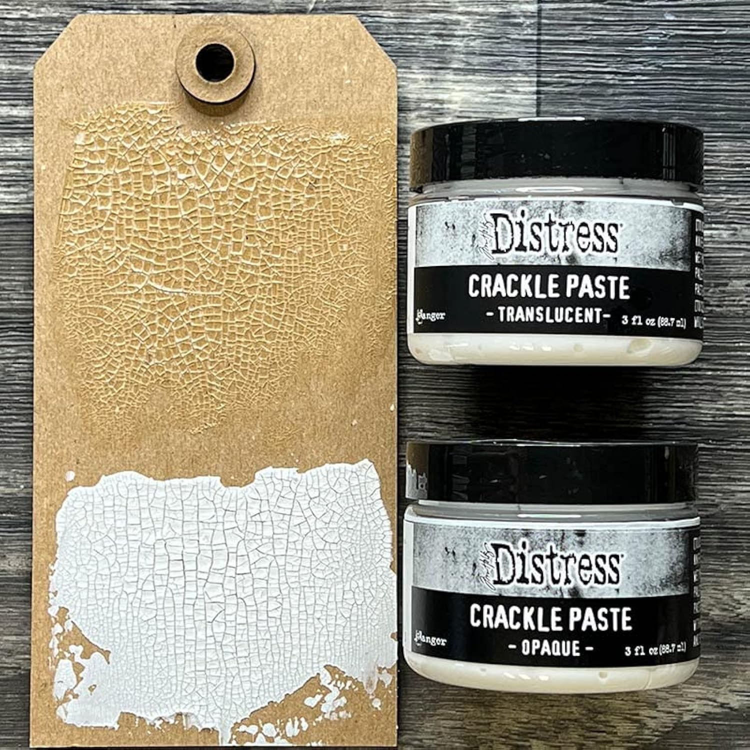 Tim Holtz Distress Crackle Paste 3/4 oz Translucent & Opaque Texture Ranger