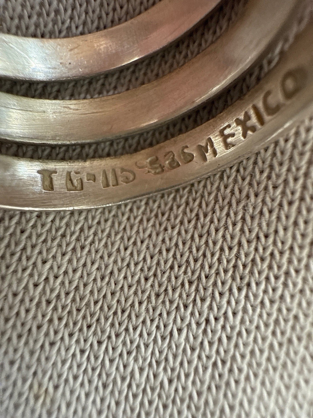 Sterling Silver Band Ring TG-115 925 Mexico Signed Round