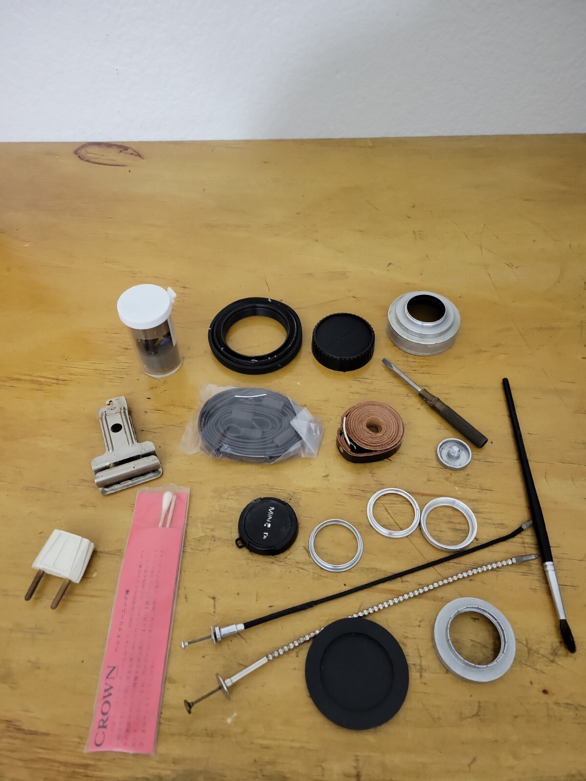 Vintage Camera Strap and Misc Lens Caps Camera Accessories