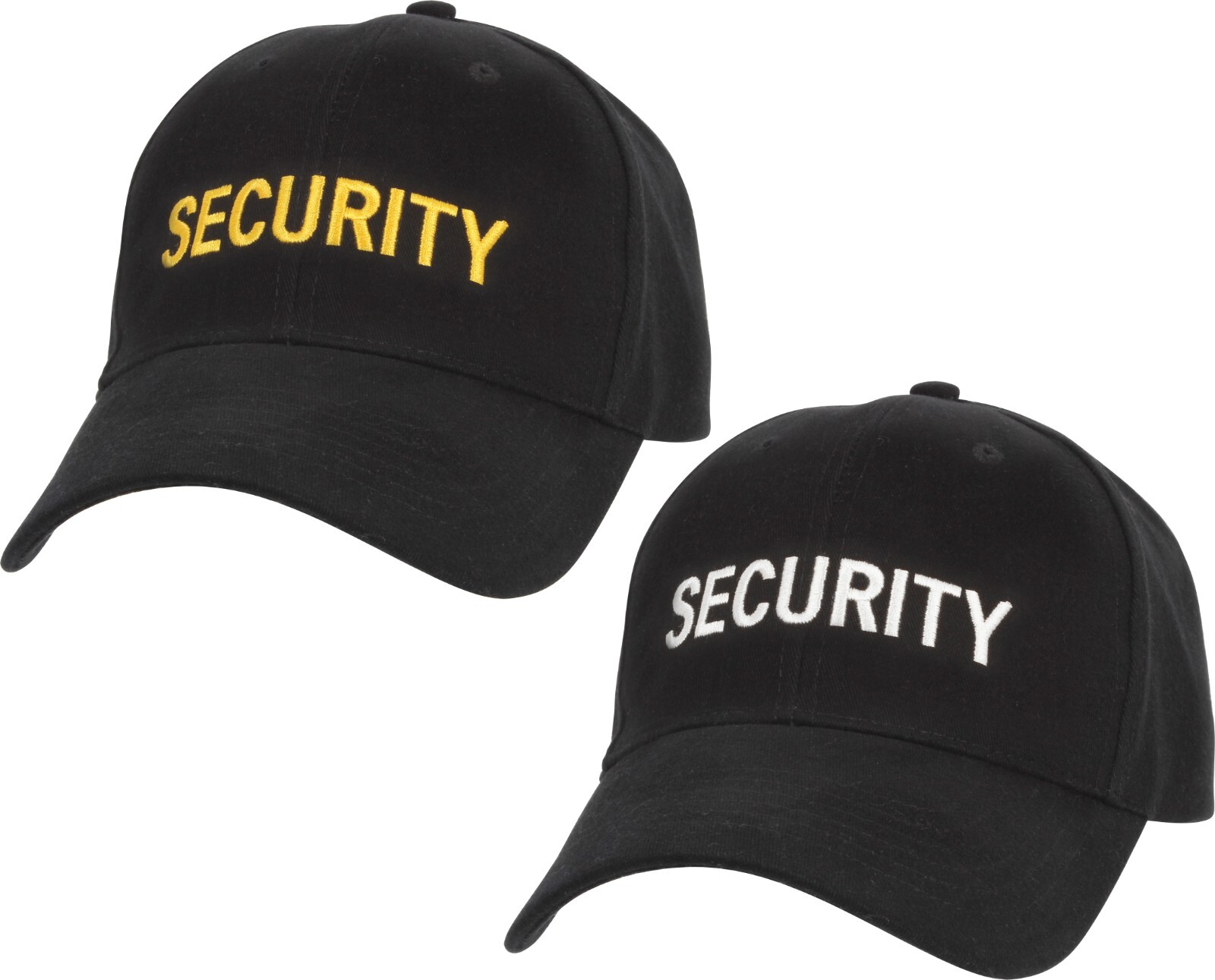 Black Security Cap Adjustable Embroidered Uniform Hat Guard Officer Agent