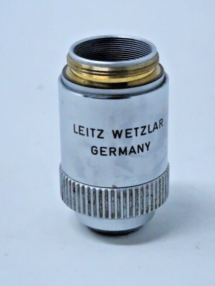 Leitz Wetzlar 10X/0.25 Microscope Objective Lens, 170/- Germany