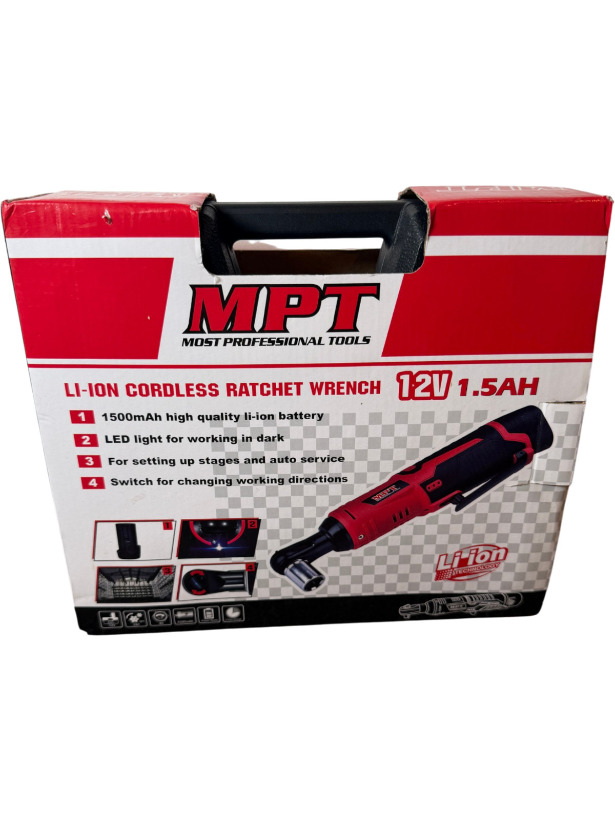 MPT 12V Li-Ion Cordless Ratchet Wrench 3/8 MCRW1240 Kit Case Charger