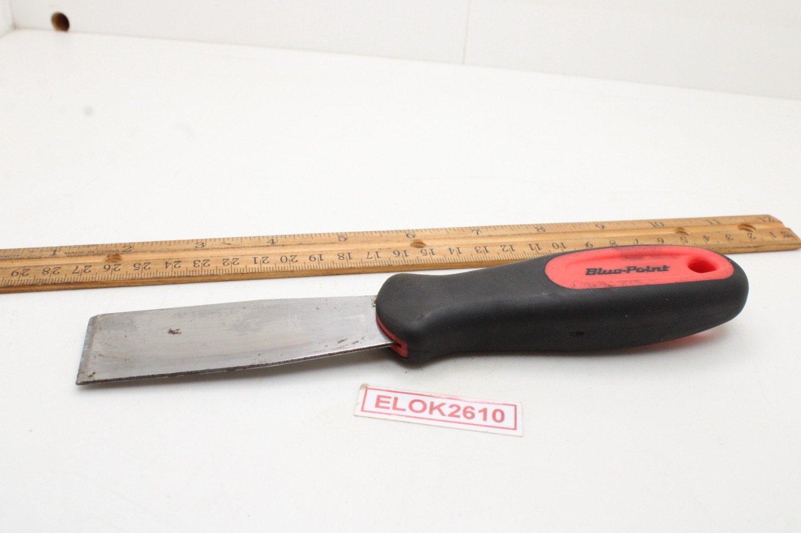Blue Point PK53 1-1/4"x 8" Black/Orange Handle Beveled Edge Putty Knife/Scraper