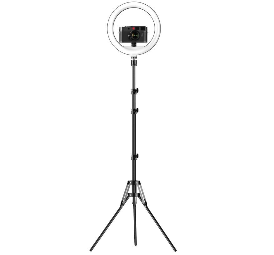 10" LED Ring Light & 2.1M Tripod Stand for GoPro / Insta360 / Osmo Action 5 4 3