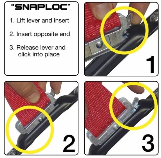 Snap-Loc E-Track Single Strap Anchor Black