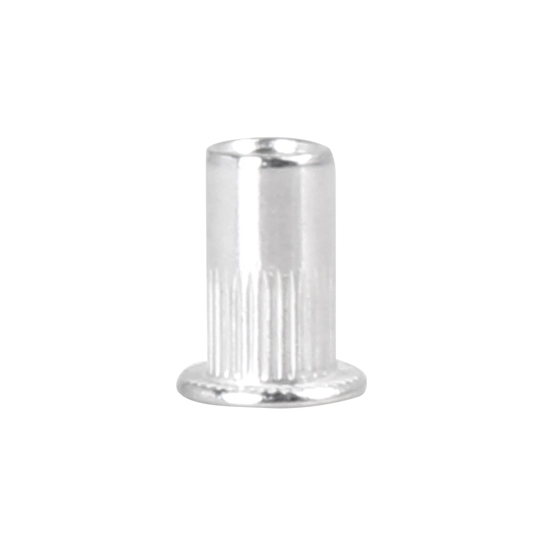 110 Pcs M5 Silver Tone Aluminum Alloy Car Flat Head Rivet Nut Threaded Insert