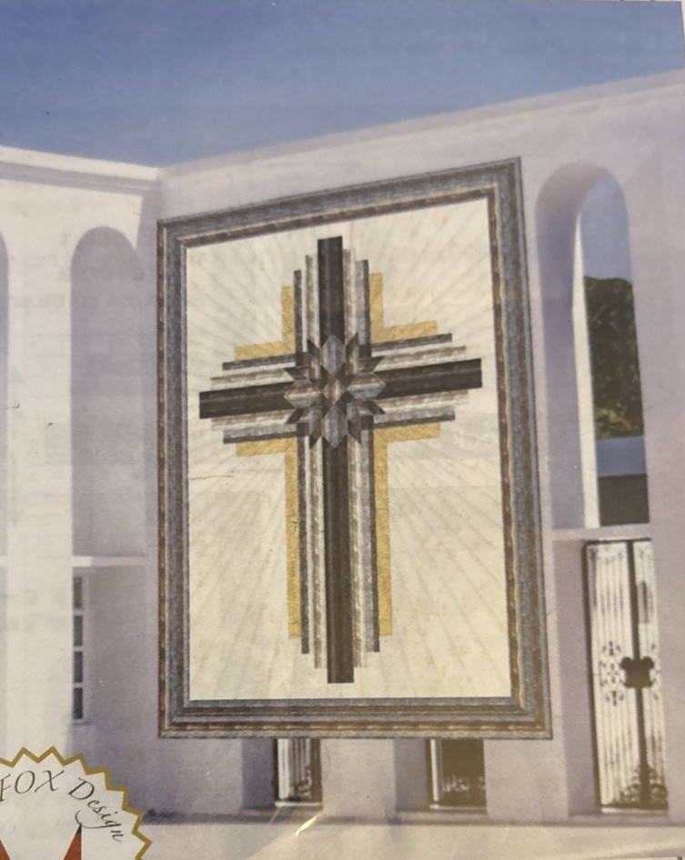 Rare QuiltFOX Design RECLAIMED WOOD CROSS 2021 Quilt Pattern only