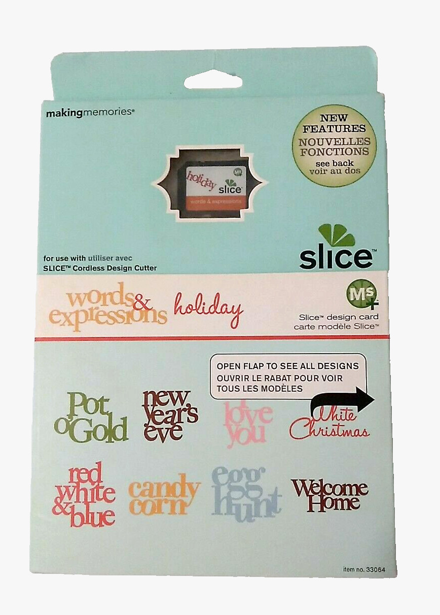 Holiday Words & Expressions Slice Design Cutter Card Craft Artwork Memories New