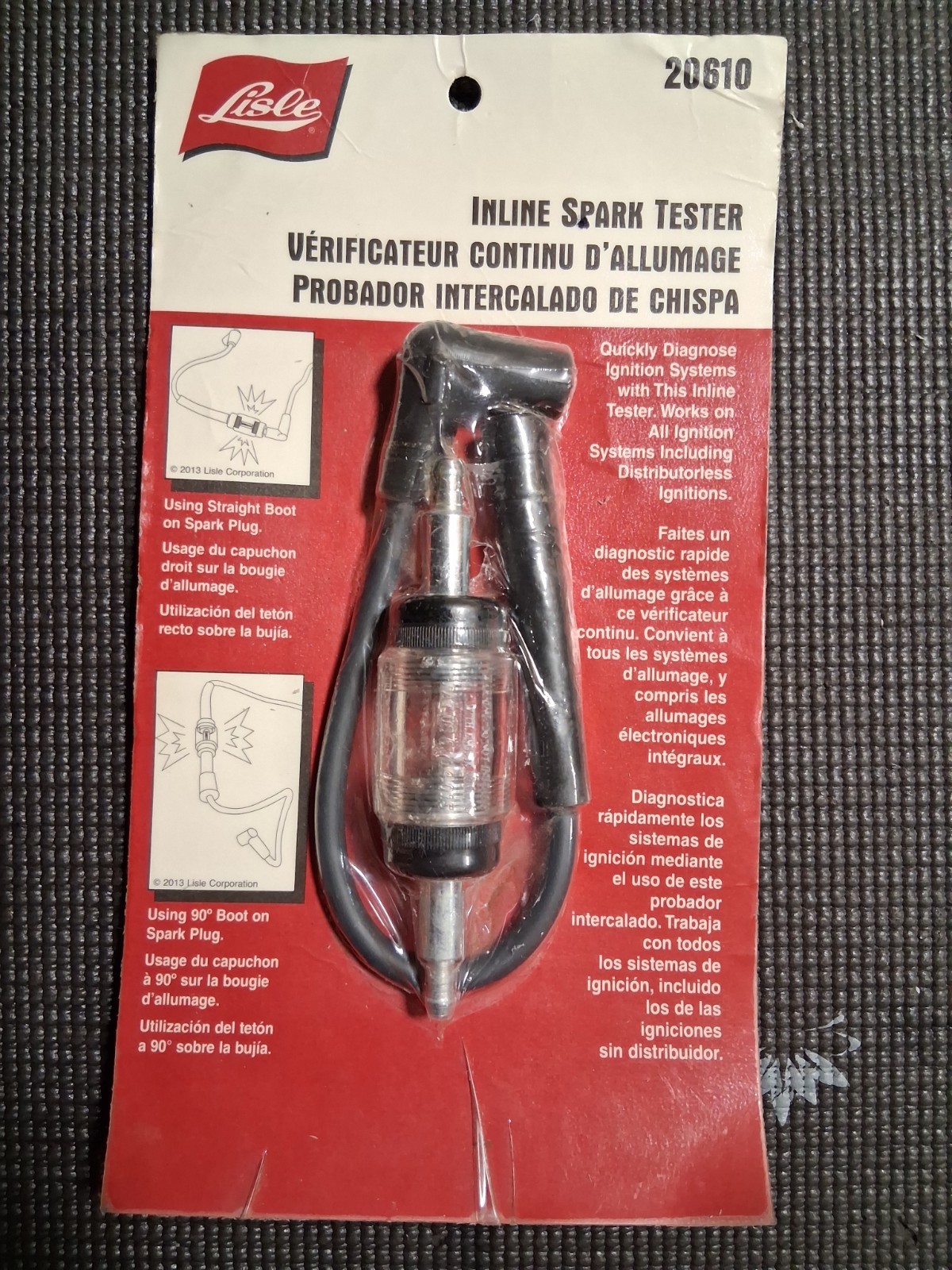LISLE - INLINE SPARK TESTER #20610 ( NOS )  MADE IN USA‼️