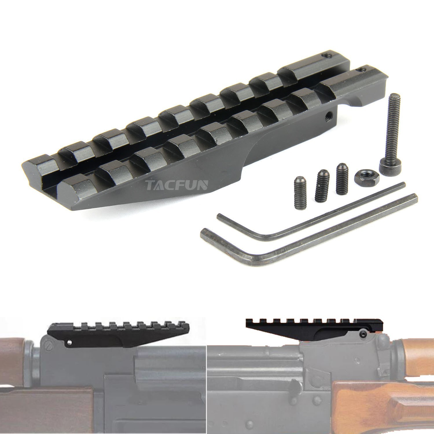 Low Profile Tactical Scope Rail Mount For SKS and Other 7.62x39 Platforms