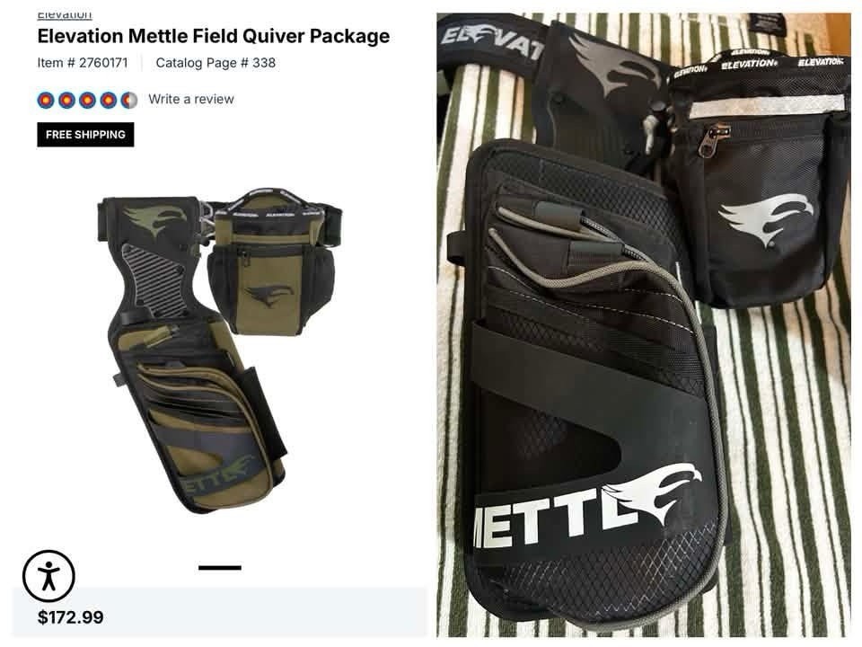 Elevation 1601277 Mettle Field Quiver Package Black RH