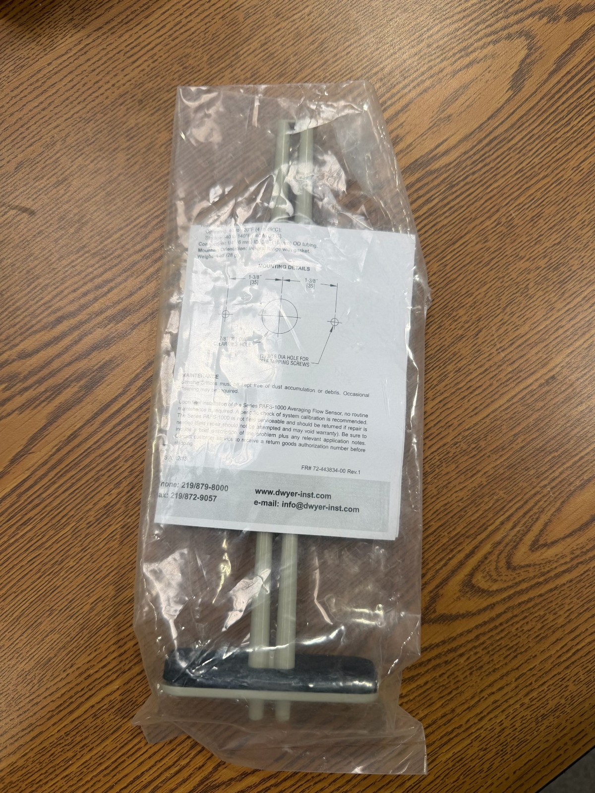 Dwyer Pafs-1005 Averaging Flow Sensor