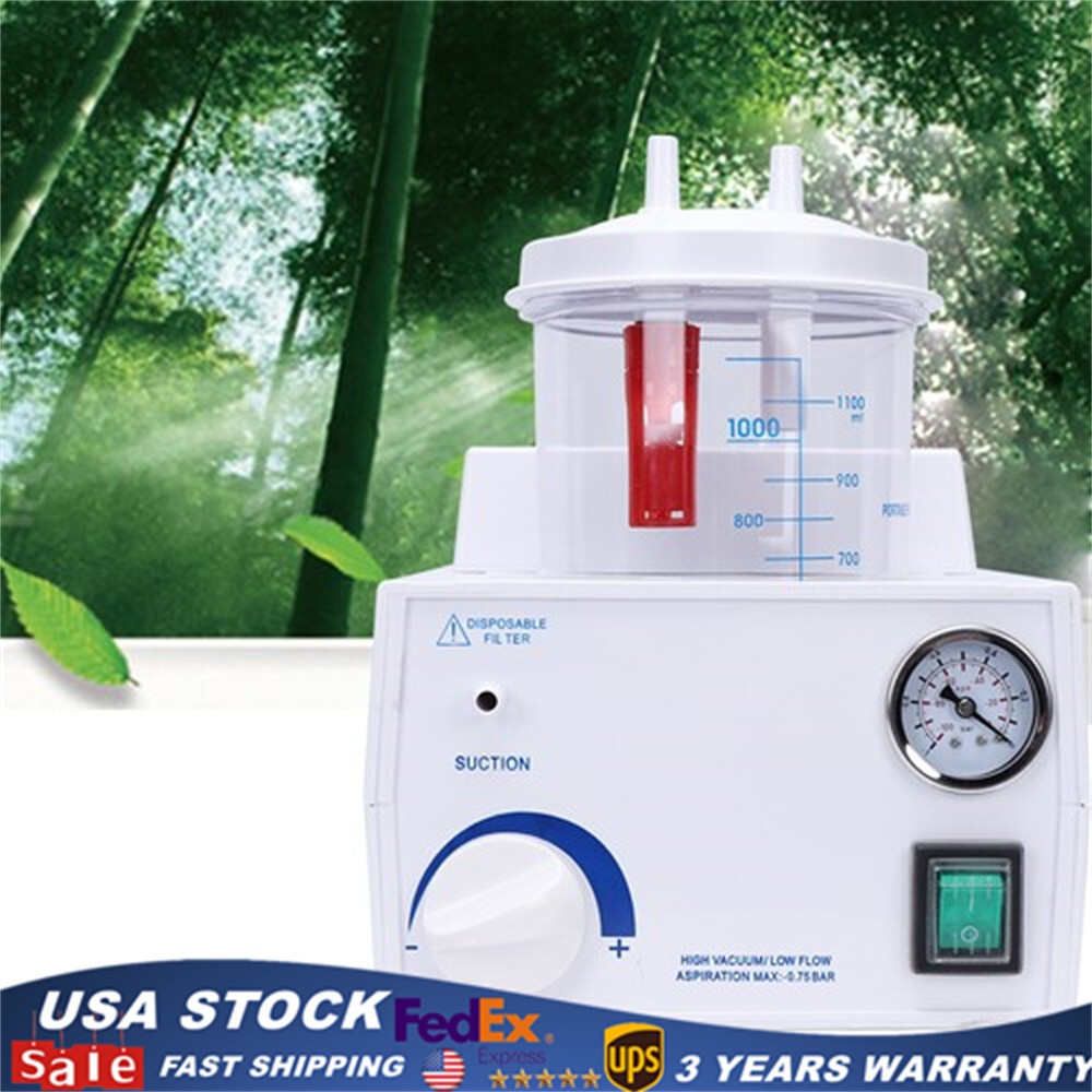 Portable Dental Phlegm Suction Unit Emergency Medical Vacuum Aspirator Machine