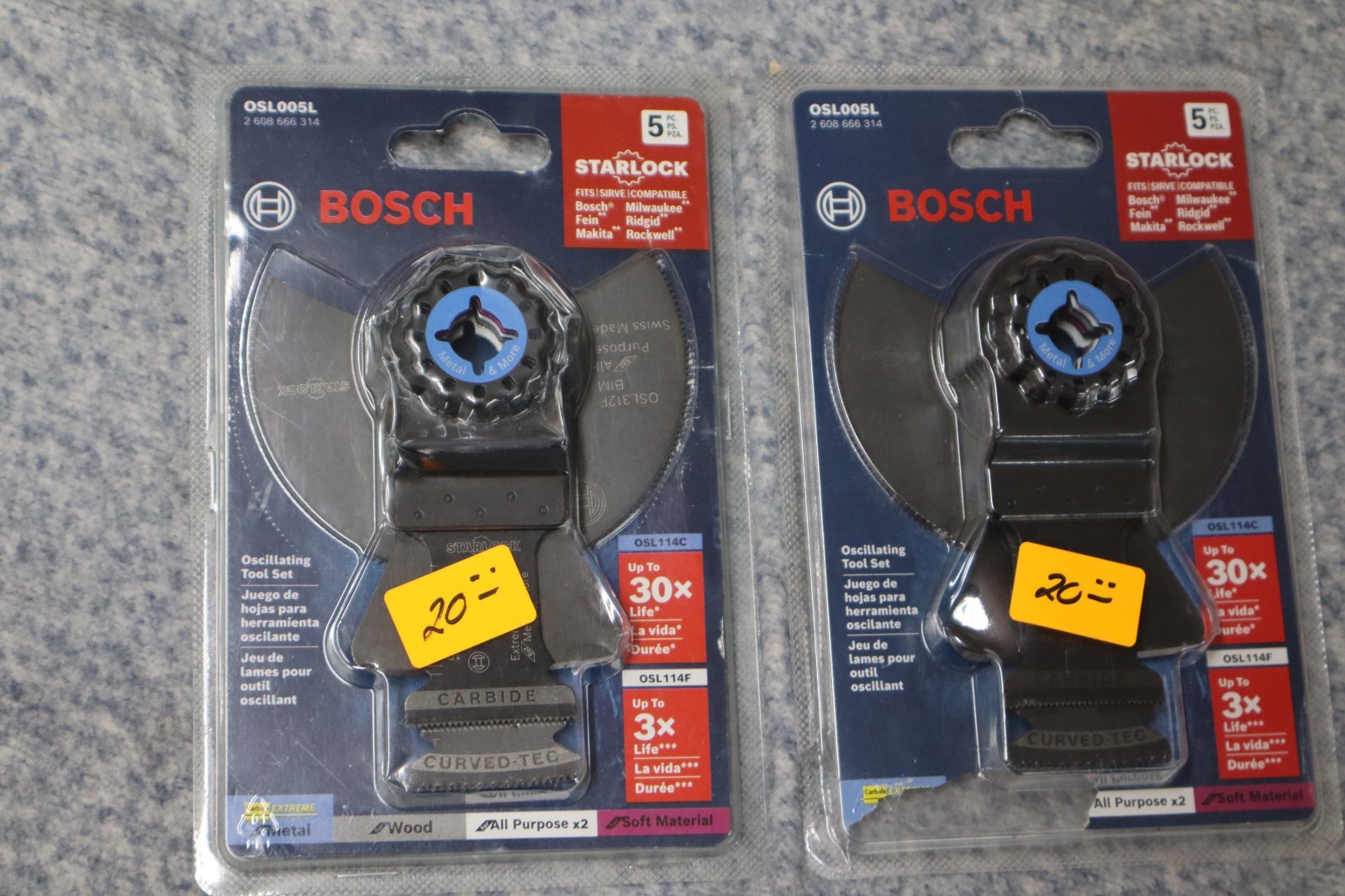 2 PKS NEW Bosch (OSL005L) Oscillating Multi-Tool Blade Set  5pc