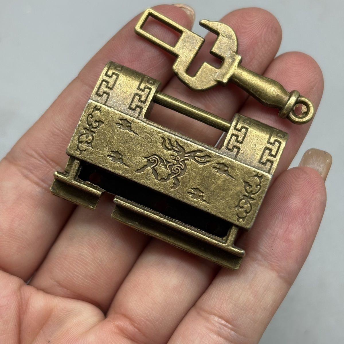 41mm Collectible Brass Retro Style Chest Lock Vintage Style Old Lock