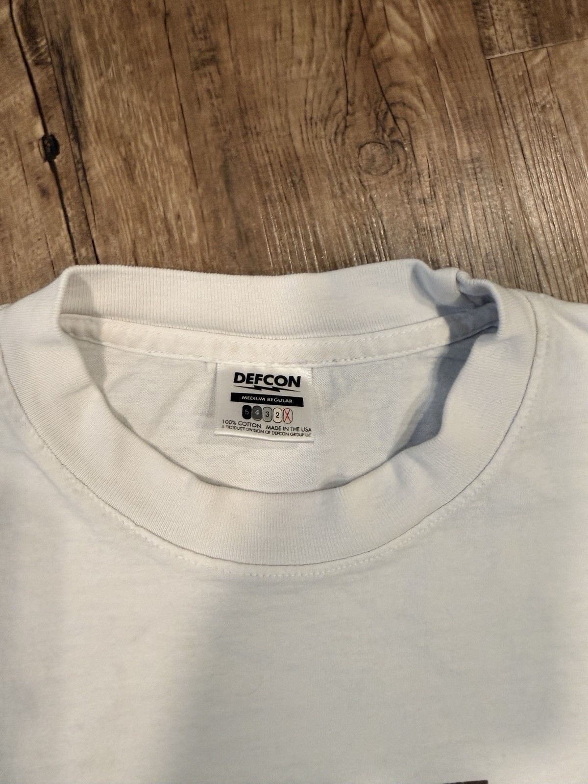 Defcon "Eagle Violent World Protection" White Shirt Medium
