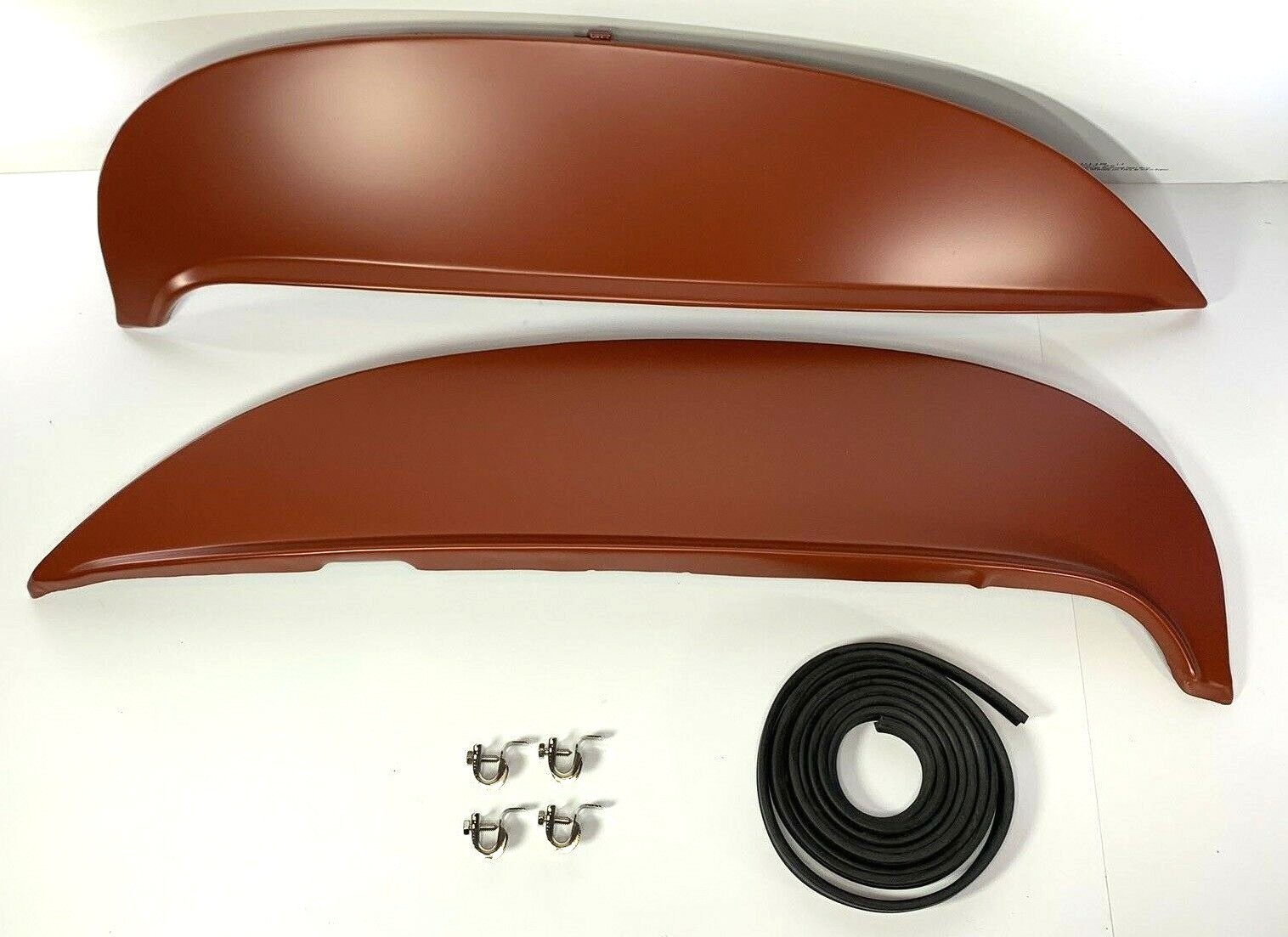 Pair Fender Skirts for 1964 Chevy Impala Bel Air Biscayne (Kit Clamps Rubber)