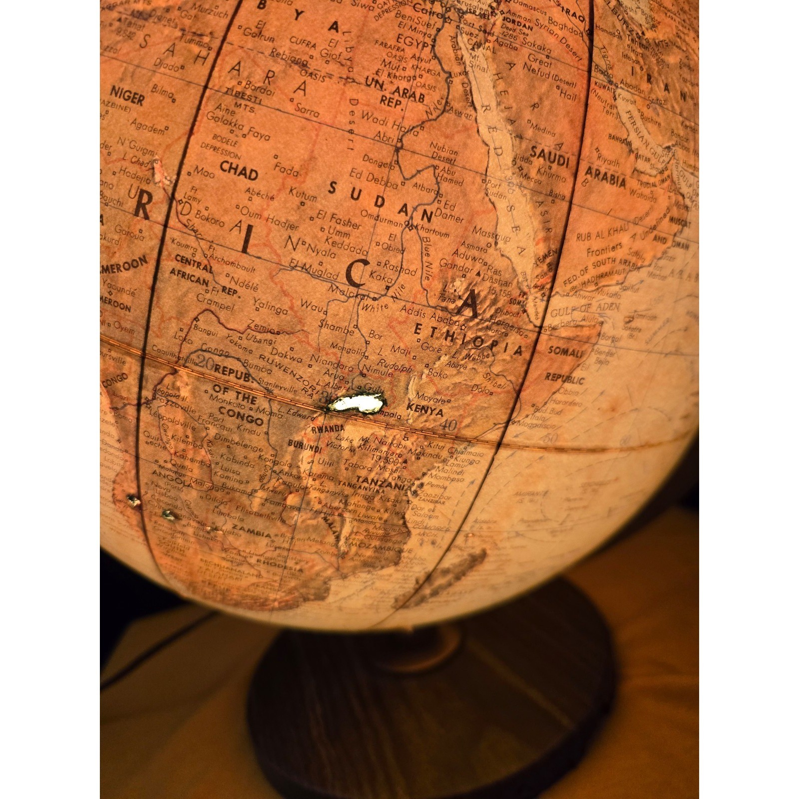 Vintage Replogle Illuminated World Globe