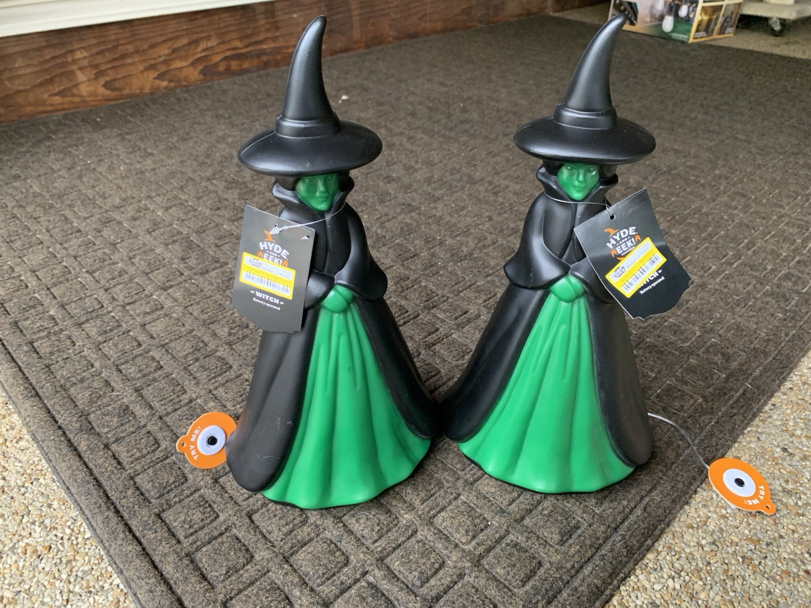 Lot Of 2 Hyde And Eek Halloween Witch Blow Mold Battery Operated 13" NWT 2025