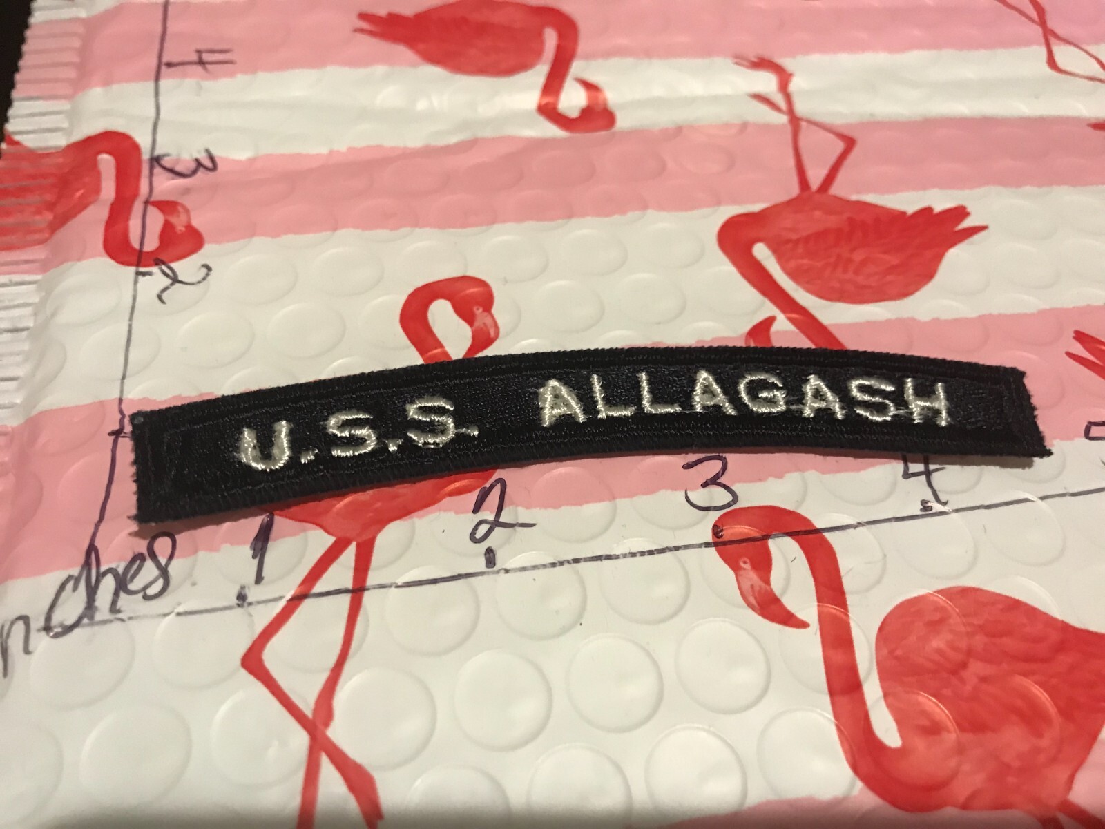 US NAVY SHOULDER STRIP TAB rocker Patch 10/27/23 USS Allagash