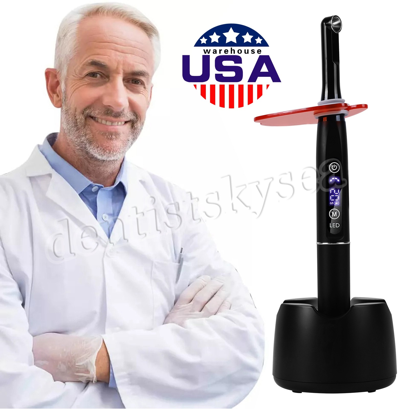 Dental LED Curing Light Cure Lamp 2500mw 1 Second Curing
