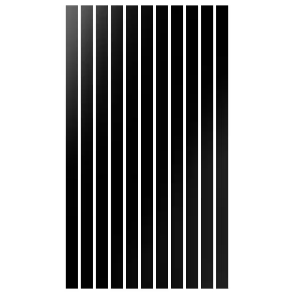 Adjustable Slat Wall 1/8 In. T X 4 Ft. W X 8 Ft. L Black Acrylic Decorative Wall