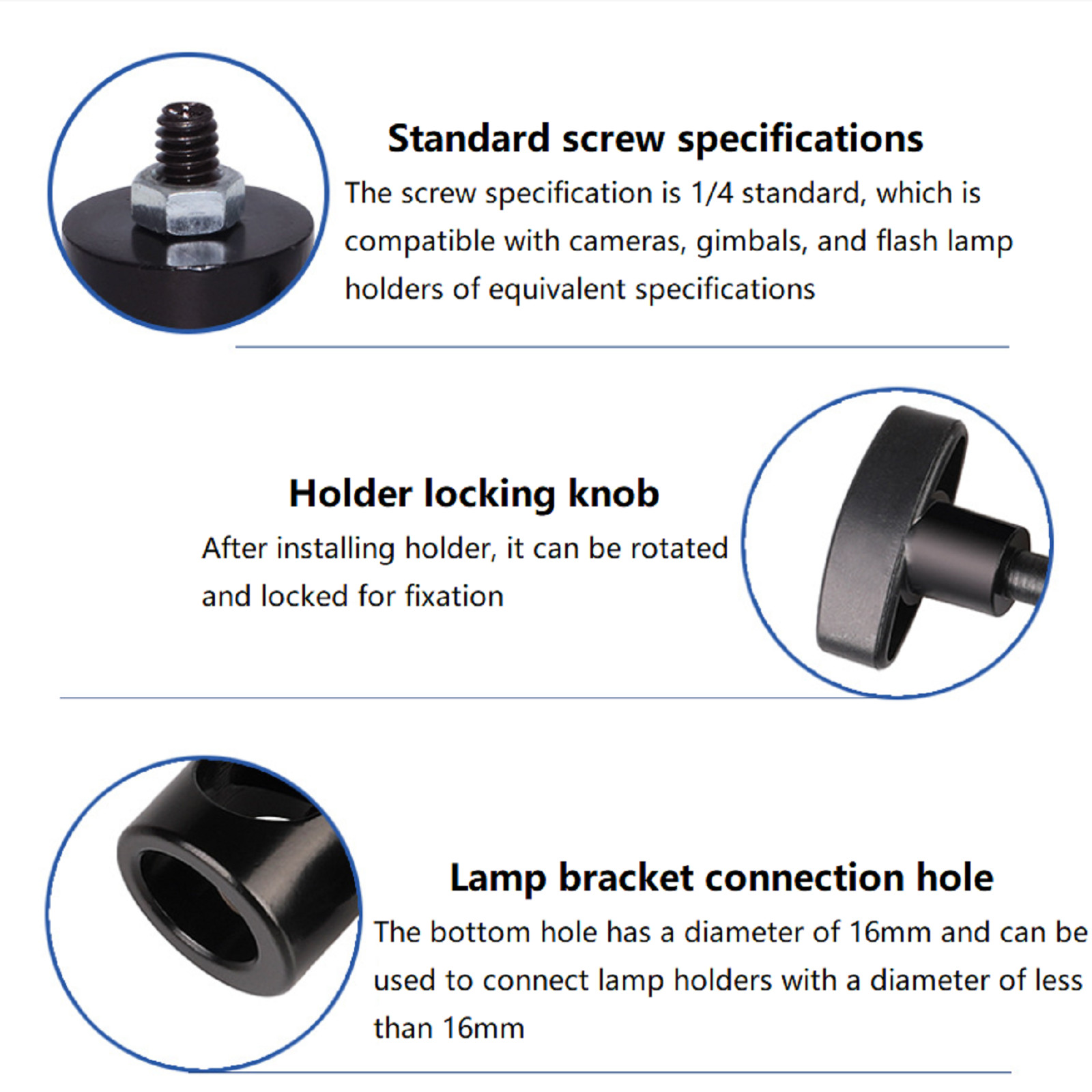 SLR Camera Photography Support Flash Tripod Mounting Bracket 1/4" Screw Adapter
