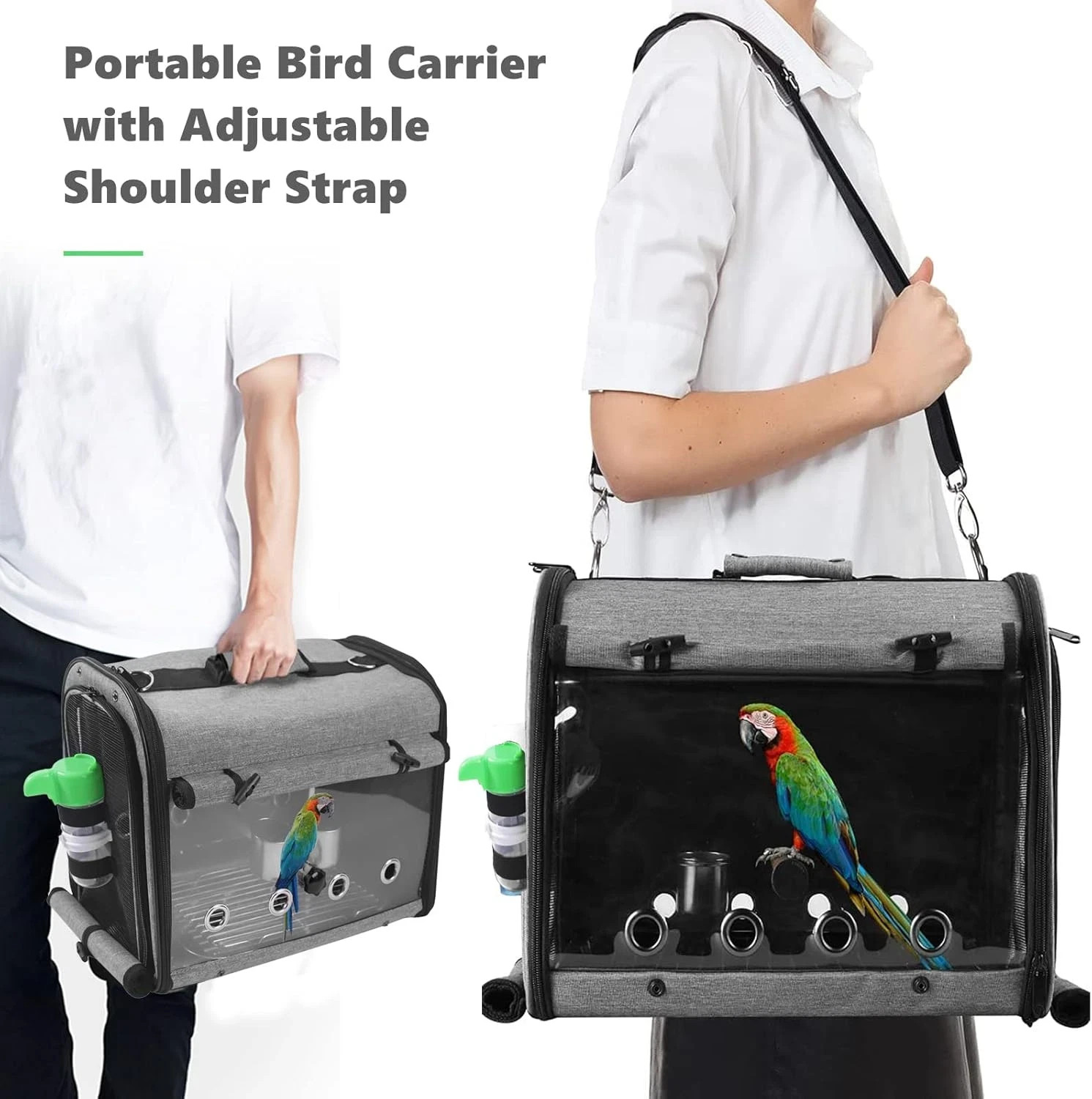 Bird Carrier Bag with Stand, Lightweight Backpack for Parrot, Portable Travel Ca