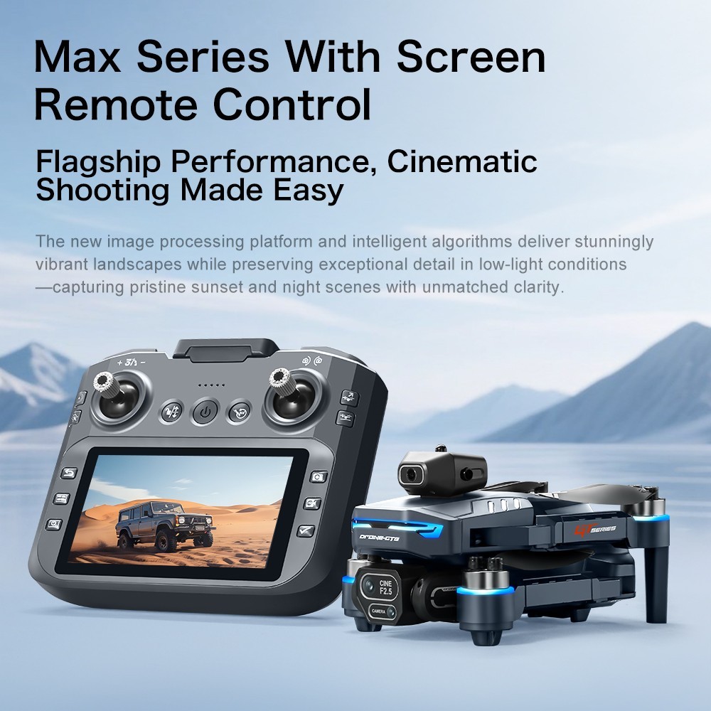 8K Dual Camera Drone 5G Brushless Motor Foldable RC Quadcopter Screen Remote