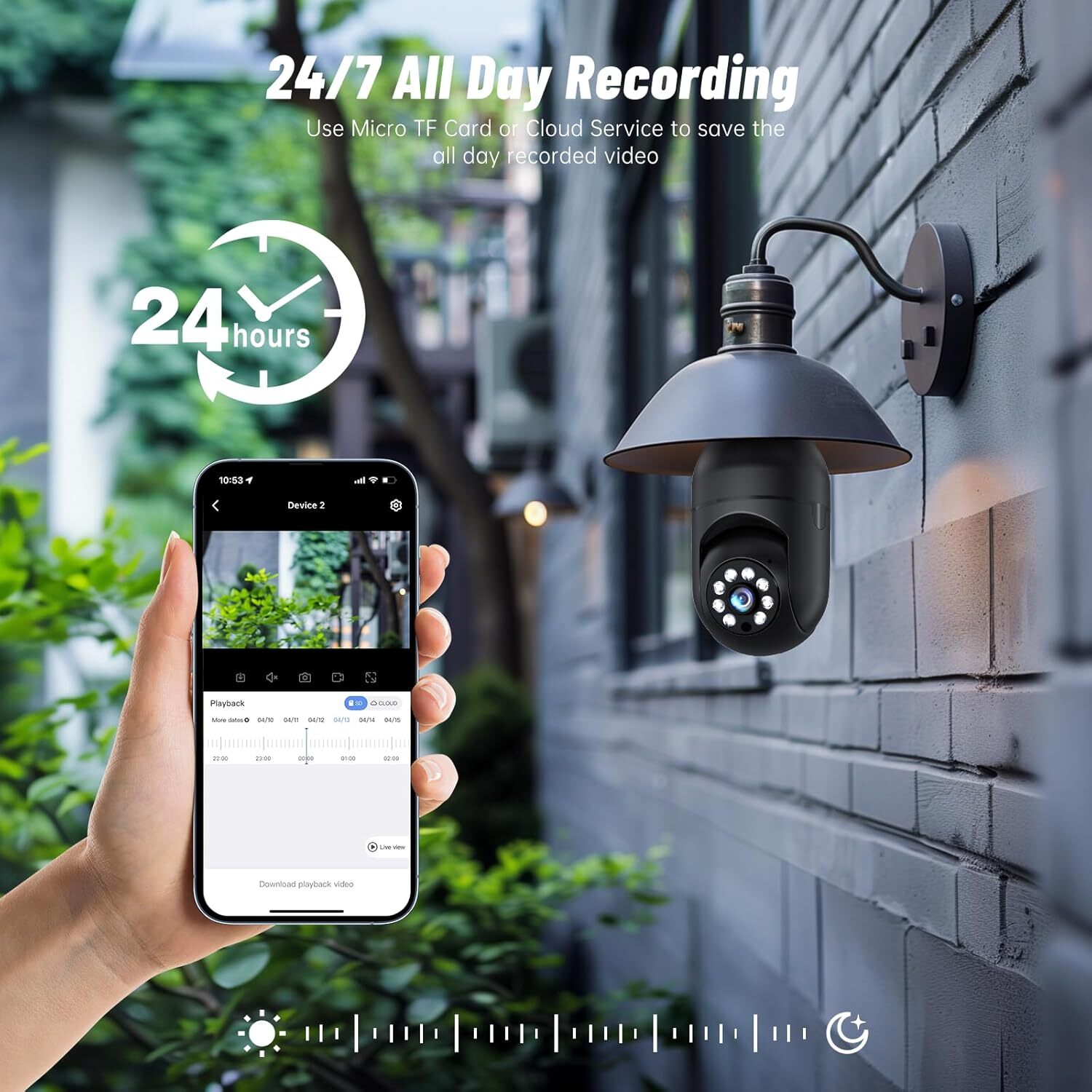 4PCS 2MP Wireless Light Bulb Security Camera 2.4G WiFi Outdoor Home Bulb Camera