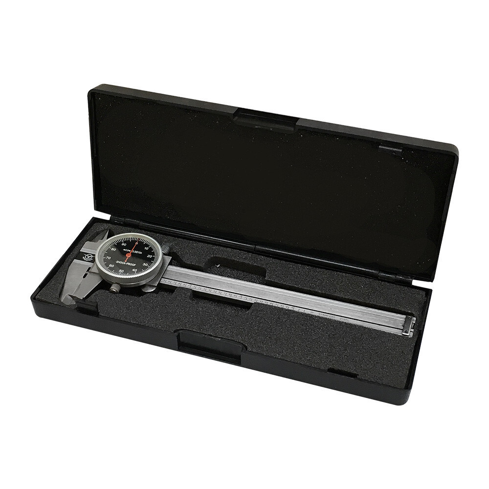 Black - 4 Way Dial Caliper 4" Stainless Steel Shock Proof 0.001"