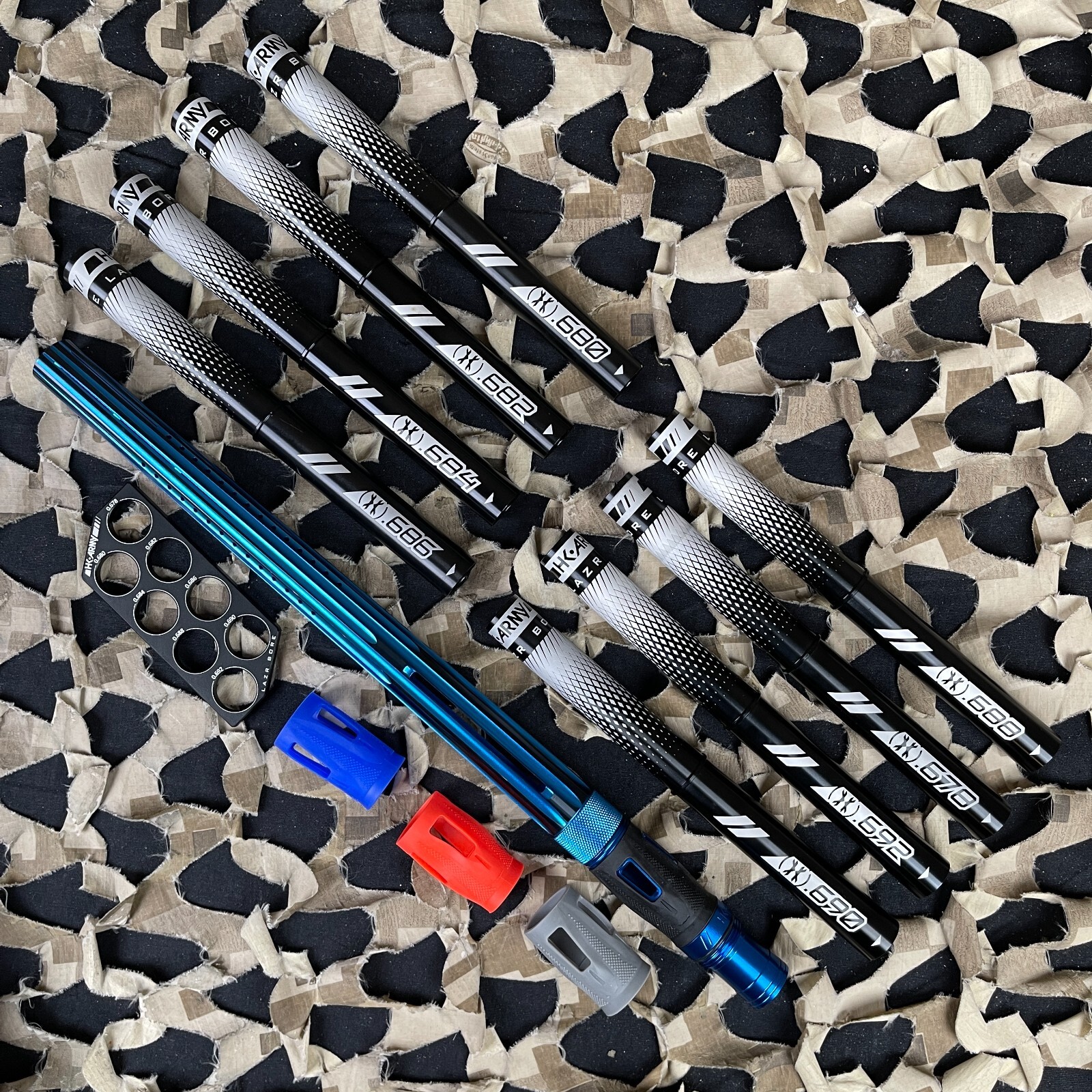 HK Army 15" LAZR Elite Nova Barrel Kit Black Inserts - Blue/Black - AC