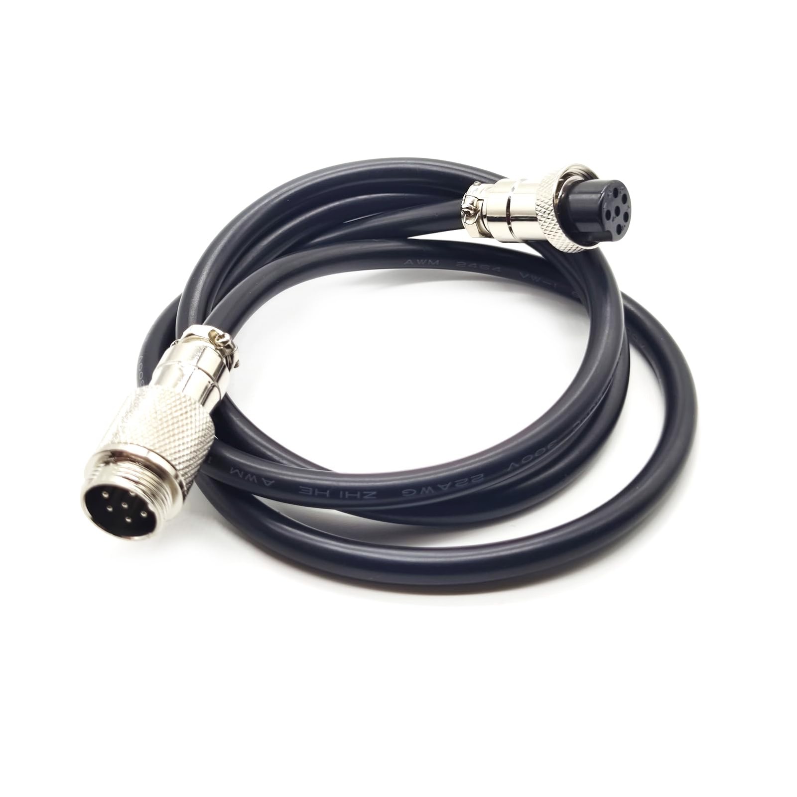 GX16 6 Pin Cable Male To Female Aviation Cordset Metal Adapter 5 Meter