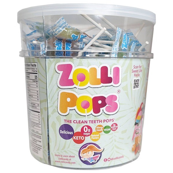Pops Tropical Sugar Free Lollipops Candy - 16ct
