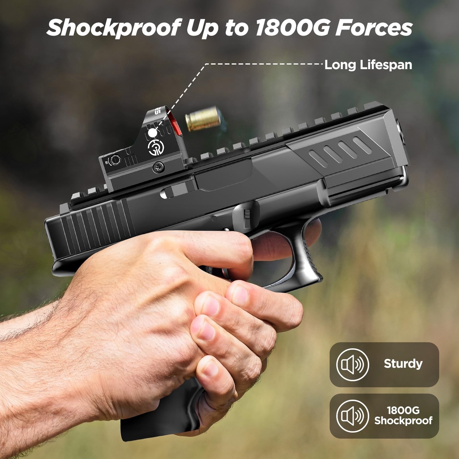 3 MOA Red Dot Sight 、Dot Open Reflex Sights, with Shake Awake for Pistol