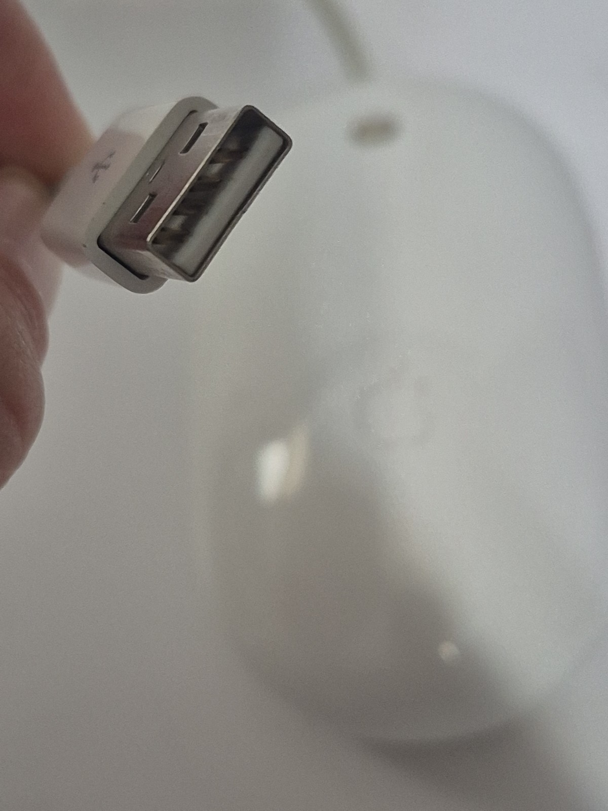 Genuine Apple USB Corded Optical Mighty Mouse Model A1152 White Tested