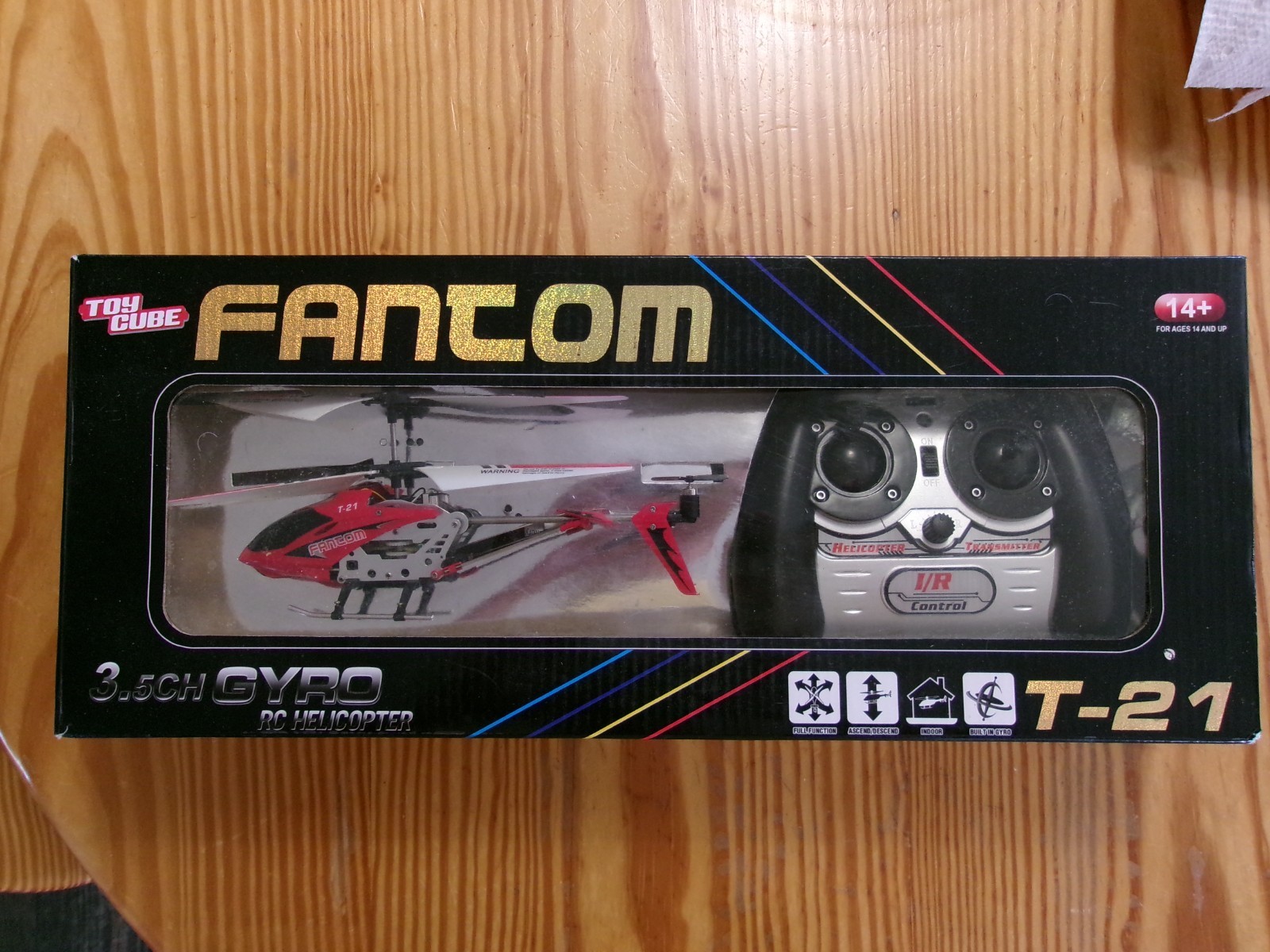 Toy Cube FANTOM T-21 Radio Controlled Helicopter w/ 3.5 Gyro New In Box 10/27