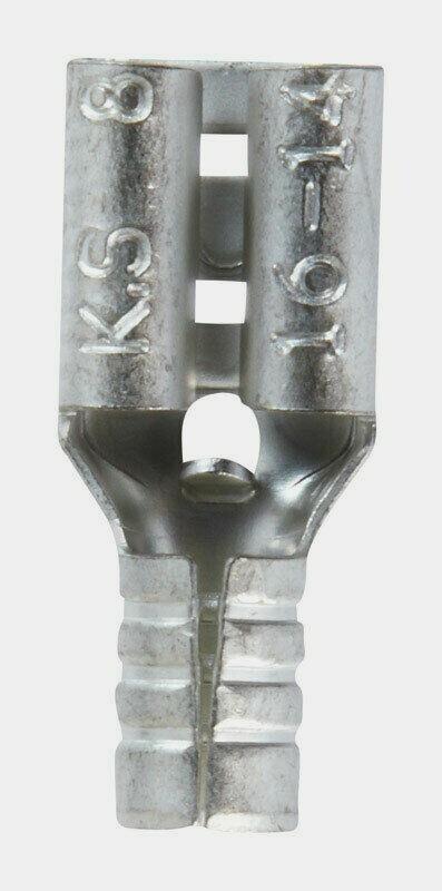 Jandorf Terminal FEMALE DISCONNECT 5pk SILVER 16-14 Ga. 0.187" Uninsulated 60870