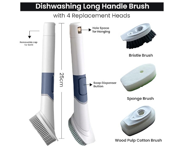 Homessentialz 3 piece Kitchen Cleaning Brush Set
