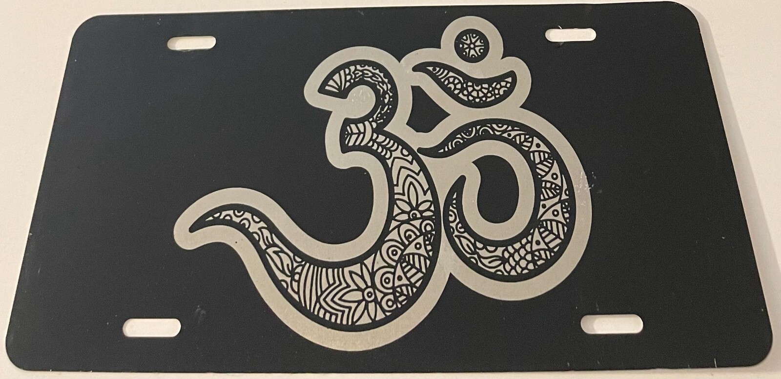 Om Symbol Booster License Plate Mandala Zodiac Yoga Hindu Buhdhhist