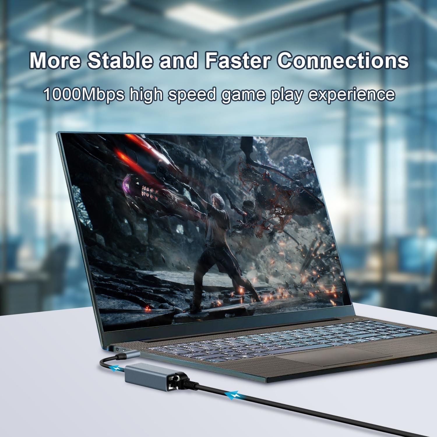 USB-C 3.0 Gigabit Ethernet LAN RJ45 1000Mbps Network Adapter for PC Mac Android