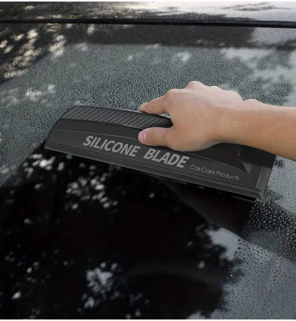 Non-Scratch Soft Silicone Car Squeegee – Window Water Wiper & Drying Tool