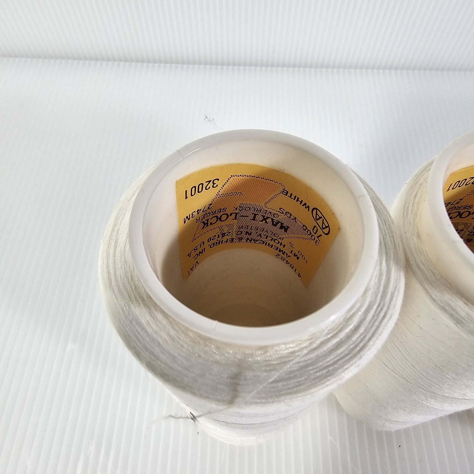 3 Maxilock Serger Thread White Spools Polyester Overlock Sewing