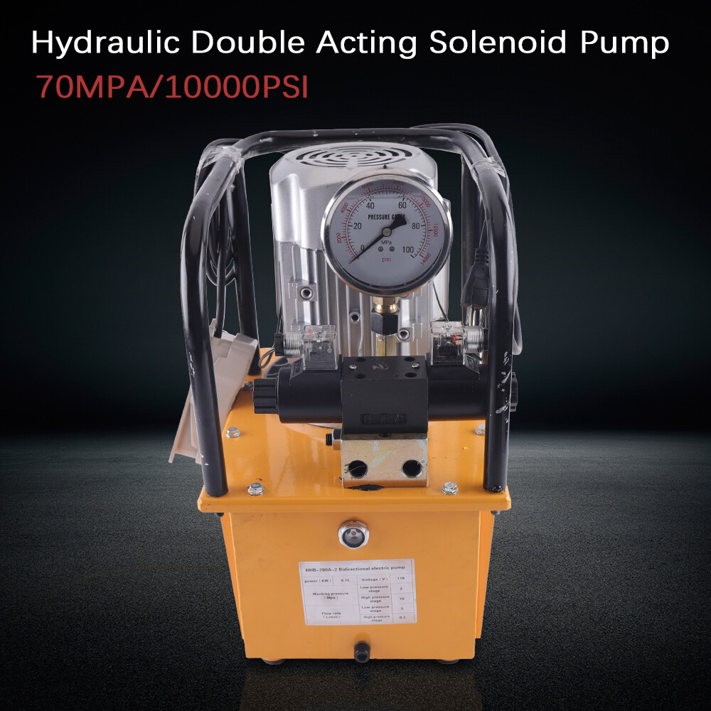 110V 10000PSI Double Solenoid Valve Electric Driven Hydraulic Pump Double-acting